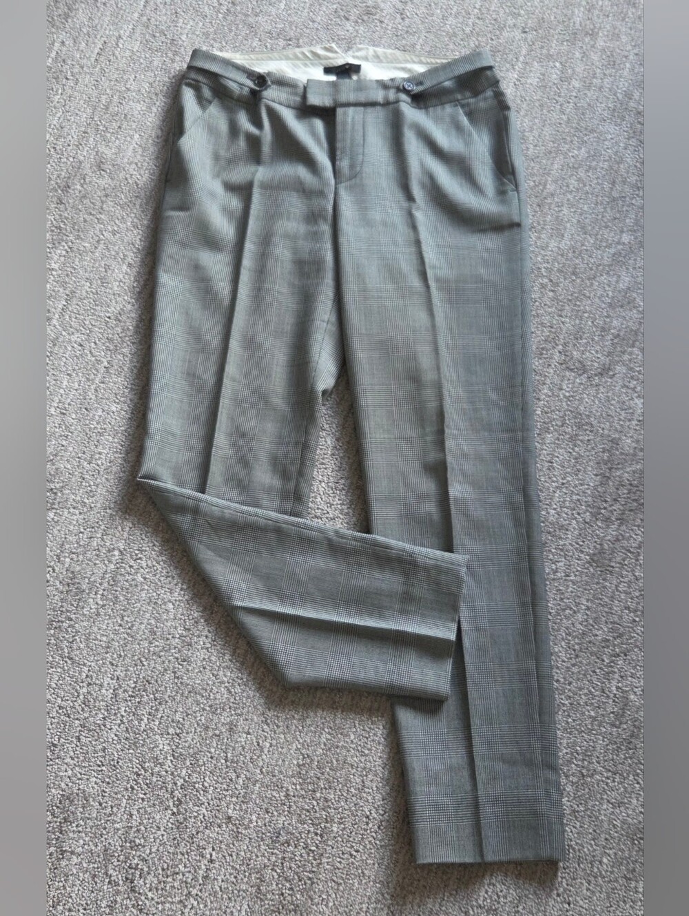 J. Crew Glen Plaid Dress Pants in Light Gray